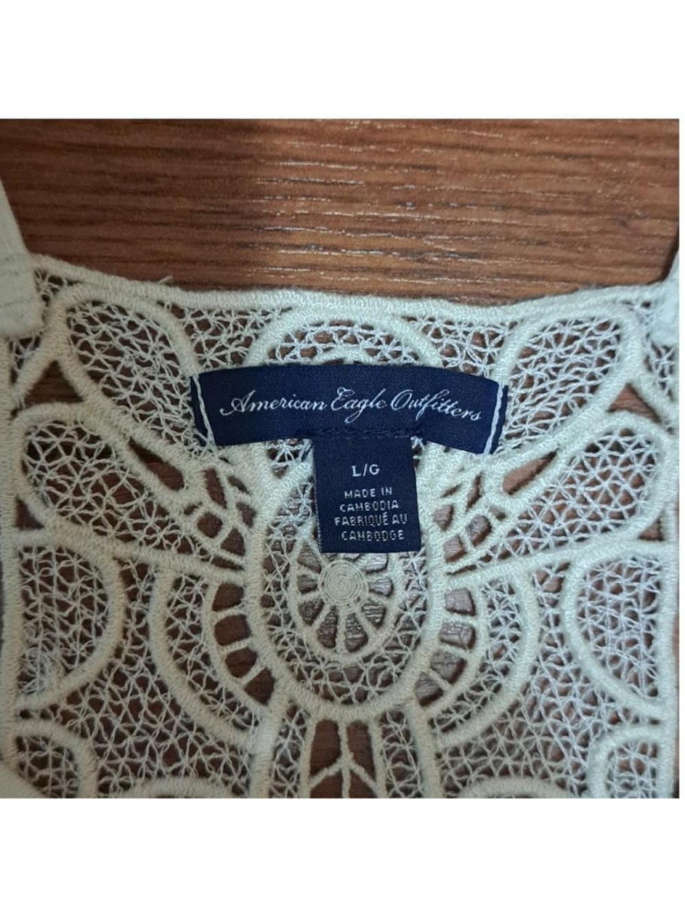 American Eagle Y2K Crochet Back Babydoll Tank Top ✨ - Picture 6 of 8